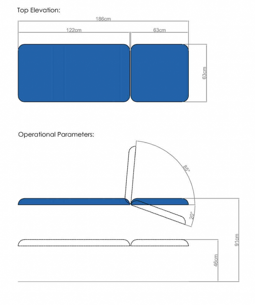 Ensignia 2 Section Electric Couch