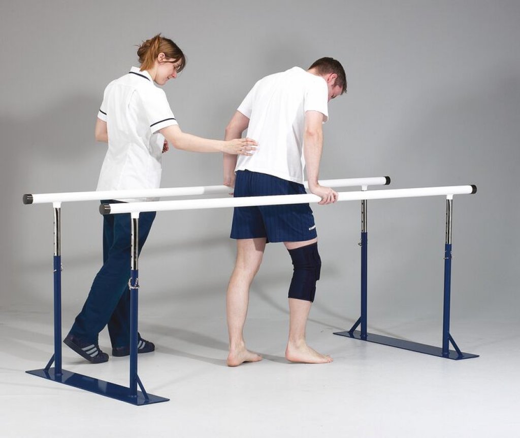 Height Adjustable Folding Parallel Bars